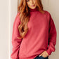 Make No Mistake Mock Neck Pullover in Cranberry - 1985 the VAULT Boutique