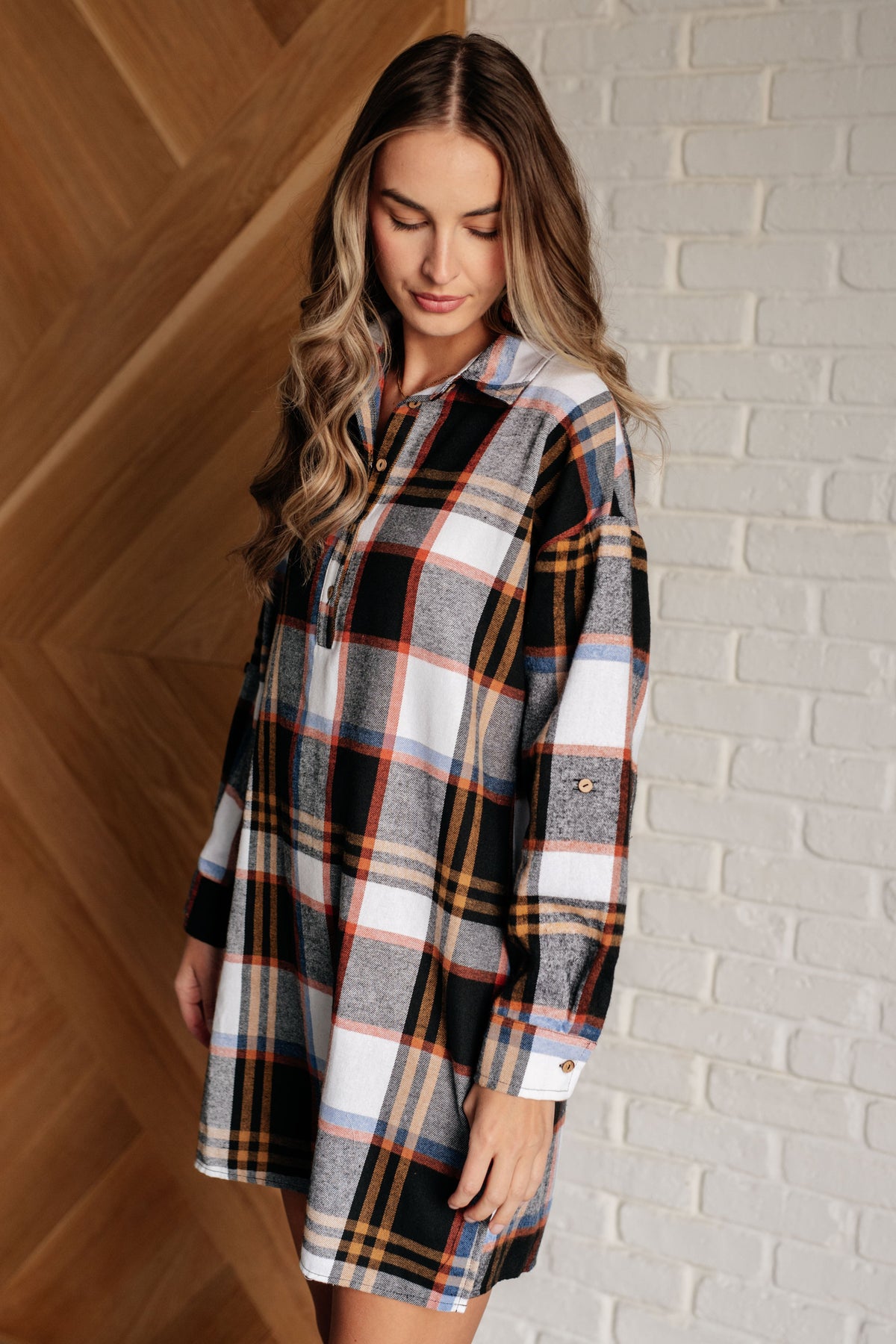 Make it Right Plaid Shirt Dress - 1985 the VAULT Boutique