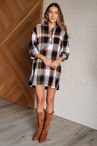 Make it Right Plaid Shirt Dress - 1985 the VAULT Boutique