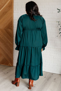 Makes Me Want to Skip Tiered Dress in Hunter Green - 1985 the VAULT Boutique