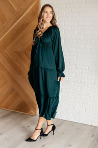 Makes Me Want to Skip Tiered Dress in Hunter Green - 1985 the VAULT Boutique