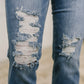 Maureen High Rise Distressed Bootcut Jeans