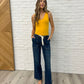 Melanie High Rise Drawstring Wide Leg Jeans