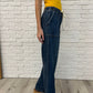 Melanie High Rise Drawstring Wide Leg Jeans