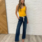 Melanie High Rise Drawstring Wide Leg Jeans