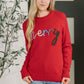 Merry Applique Drop Shoulder Pullover