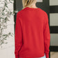 Merry Applique Drop Shoulder Pullover