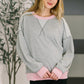 Midnight Cravings Trim Accent Pullover in Grey
