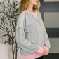 Midnight Cravings Trim Accent Pullover in Grey