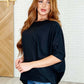 Minimal Muse Batwing Tee in Black