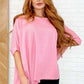 Minimal Muse Batwing Tee in Blossom Pink