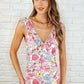 Naples Floral Ruched Swimsuit