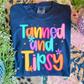Tanned & Tipsy in Navy Graphic Tee