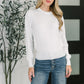 Necessary Closet Space Long Sleeve Top in White