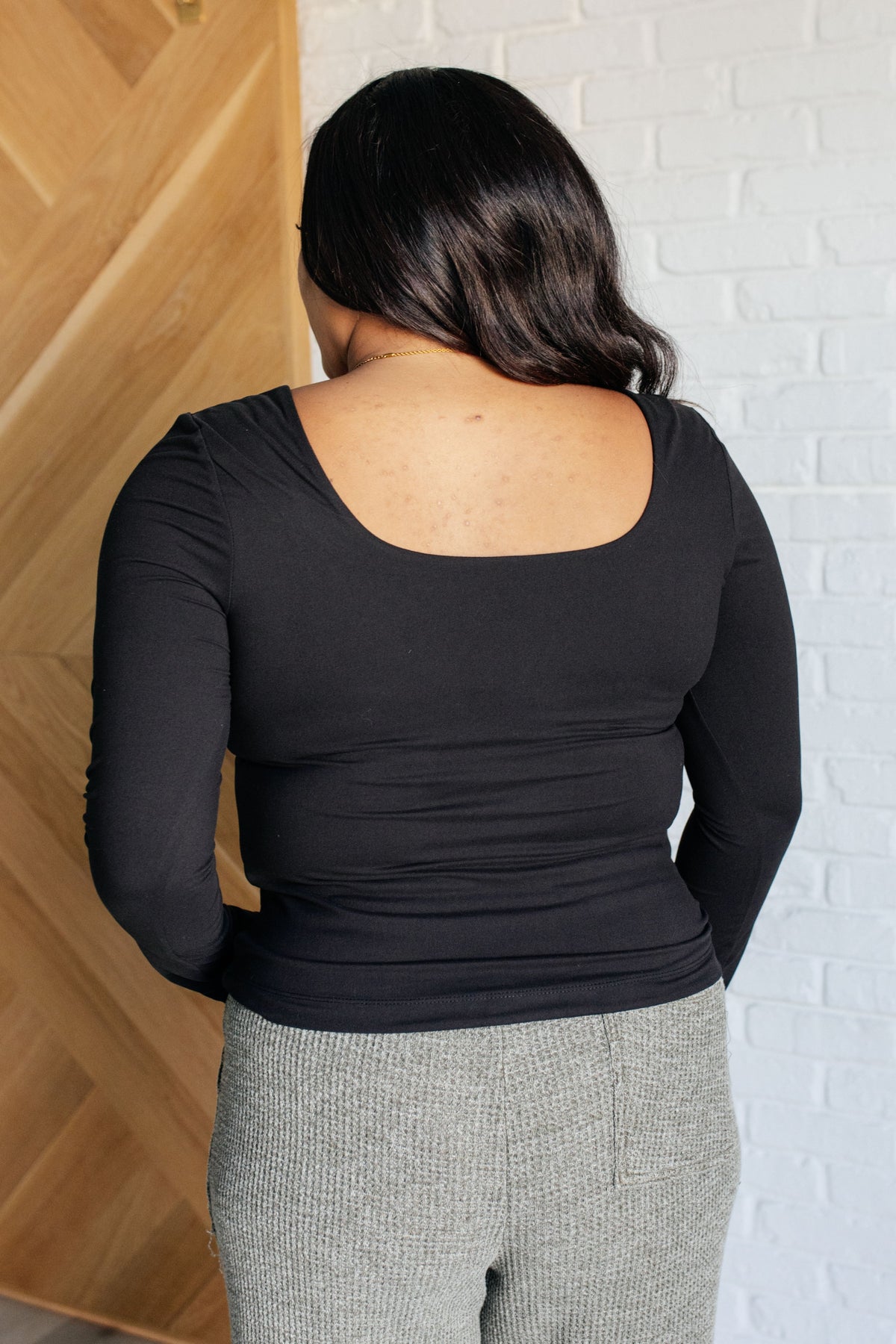 Never Imitated Long Sleeve Top in Black - 1985 the VAULT Boutique