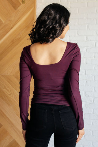 Never Imitated Long Sleeve Top in Cassis - 1985 the VAULT Boutique