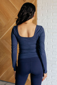 Never Imitated Long Sleeve Top in Navy - 1985 the VAULT Boutique