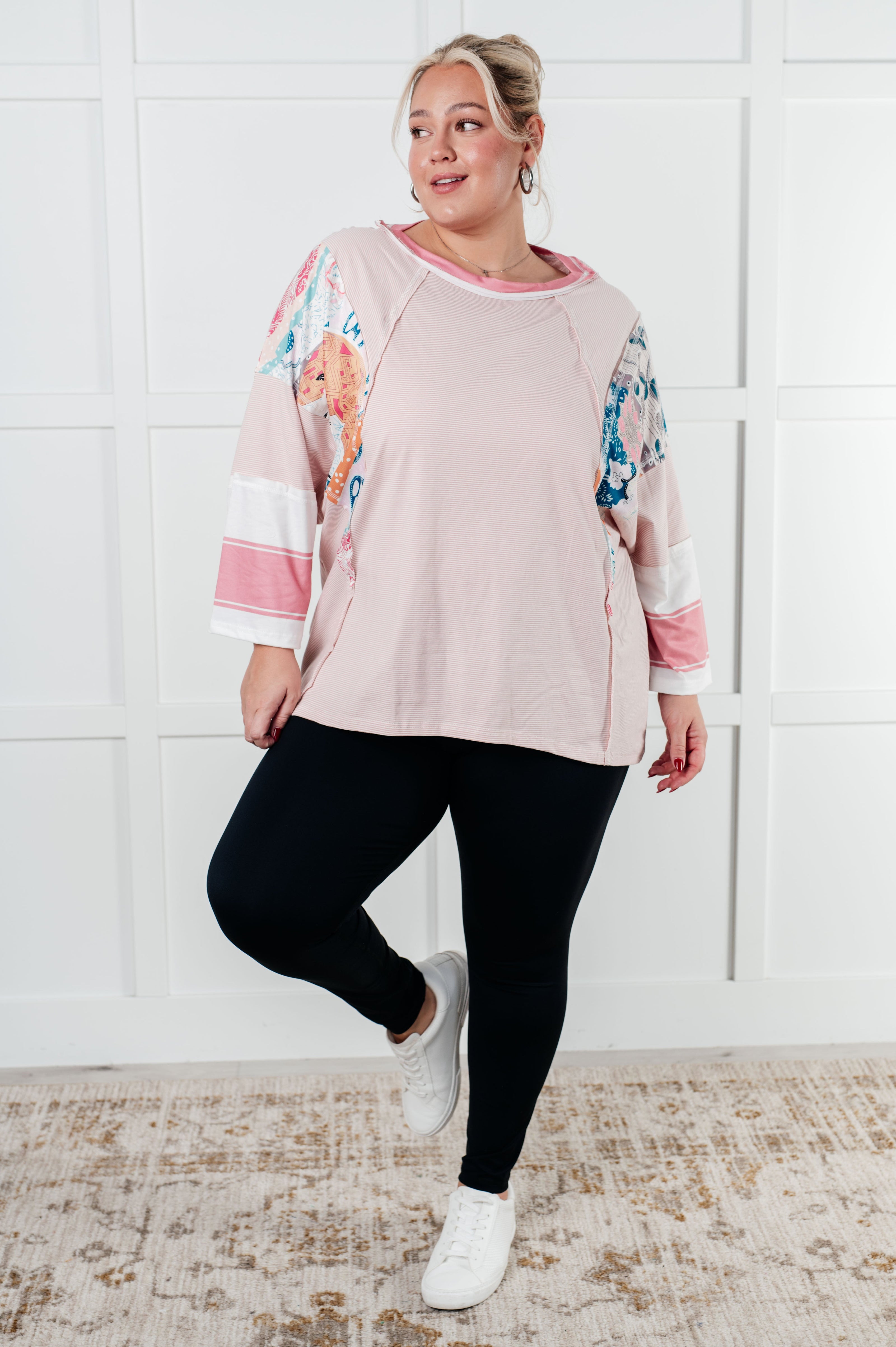 New Chapter Floral Color Block Patchwork Top - 1985 the VAULT Boutique