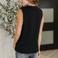 New Normal Pleat Detail Sleeveless Top in Black