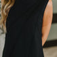 New Normal Pleat Detail Sleeveless Top in Black