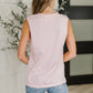 New Normal Pleat Detail Sleeveless Top in Pink