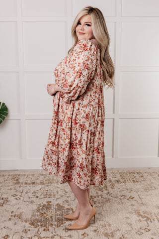 Next to You Balloon Sleeve Floral Dress - 1985 the VAULT Boutique