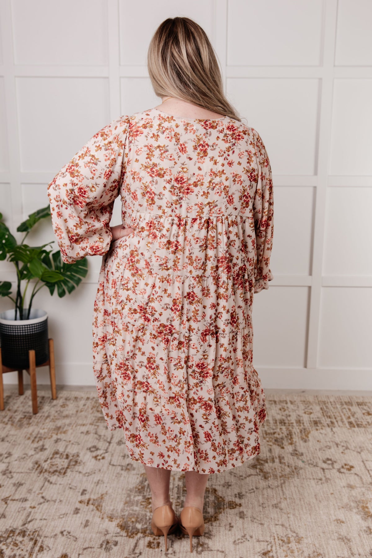 Next to You Balloon Sleeve Floral Dress - 1985 the VAULT Boutique