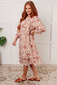 Next to You Balloon Sleeve Floral Dress - 1985 the VAULT Boutique