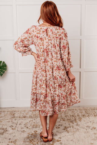 Next to You Balloon Sleeve Floral Dress - 1985 the VAULT Boutique