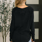 Nice to Each Other Raglan Sleeve Top in Black