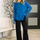 Nice to Each Other Raglan Sleeve Top in Classic Blue