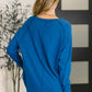 Nice to Each Other Raglan Sleeve Top in Classic Blue