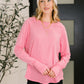 Nice to Each Other Raglan Sleeve Top in Fuchsia