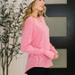 Nice to Each Other Raglan Sleeve Top in Fuchsia