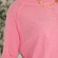 Nice to Each Other Raglan Sleeve Top in Fuchsia
