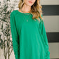Nice to Each Other Raglan Sleeve Top in Kelly Green