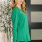 Nice to Each Other Raglan Sleeve Top in Kelly Green