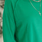 Nice to Each Other Raglan Sleeve Top in Kelly Green