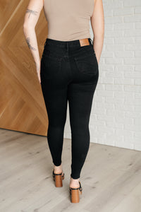 Nicole Tummy Control Skinny Jeans in Black - 1985 the VAULT Boutique