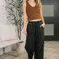 Nights Like This High Waist Palazzo Sweats in Ash Black