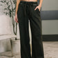 Nights Like This High Waist Palazzo Sweats in Ash Black