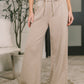 Nights Like This High Waist Palazzo Sweats in Ash Mocha