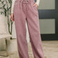 Nights Like This High Waist Palazzo Sweats in Light Rose