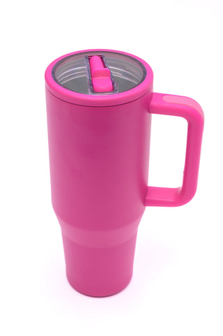 No Spill 40oz Tumbler in Hot Pink - 1985 the VAULT Boutique