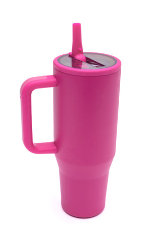 No Spill 40oz Tumbler in Hot Pink - 1985 the VAULT Boutique