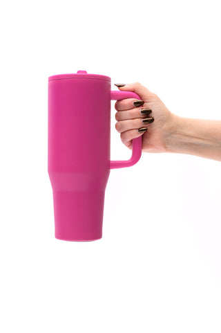 No Spill 40oz Tumbler in Hot Pink - 1985 the VAULT Boutique