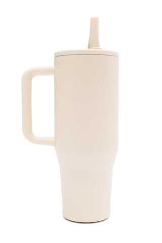 No Spill 40oz Tumbler in Off White - 1985 the VAULT Boutique