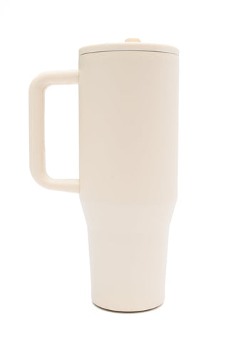 No Spill 40oz Tumbler in Off White - 1985 the VAULT Boutique