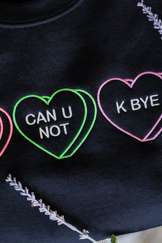 Snarky Valentine Embroidered Sweatshirt - 1985 the VAULT Boutique