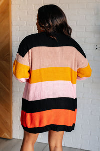 Not Quite Sure Striped Open Front Cardigan - 1985 the VAULT Boutique